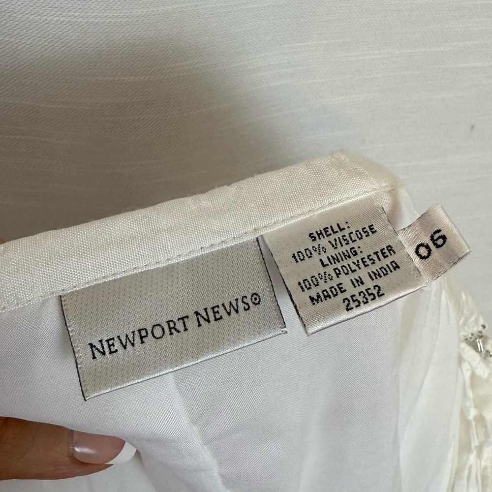 Vintage Newport News Cream A-Line Skirt - Picture 6 of 6